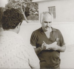 ο κ. Μαρουλοσηφάκης εν ώρα εργασίας, ως ρεπόρτερ