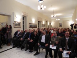 Στιγμιότυπο από την εκδήλωση απολογισμού του έργου της απερχόμενης Πρυτανικής Αρχής που πραγματοποιήθηκε στο Ίδρυμα «Ελευθέριος Κ. Βενιζέλος».
