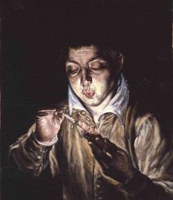 El Greco - Παιδί που προσπαθεί να ανάψει ένα κερί
