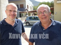 Υπουργείο Πολιτισμού (Εφορία Αρχαιοτήτων) Περιφέρεια και Δήμος Καντάνου - Σελίνου είναι έτοιμοι να προχωρήσουν σε ένα σχέδιο ανάδειξης της Λισσού λένε οι Δ. Μιχελογιάννης (αριστερά) και Μ. Μπικάκης.  