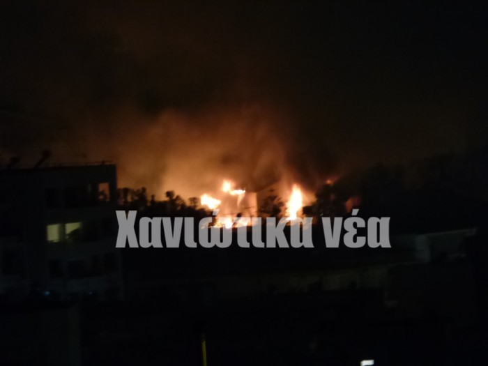 Η φωτιά όπως φαίνεται από την περιοχή της Αμπεριάς