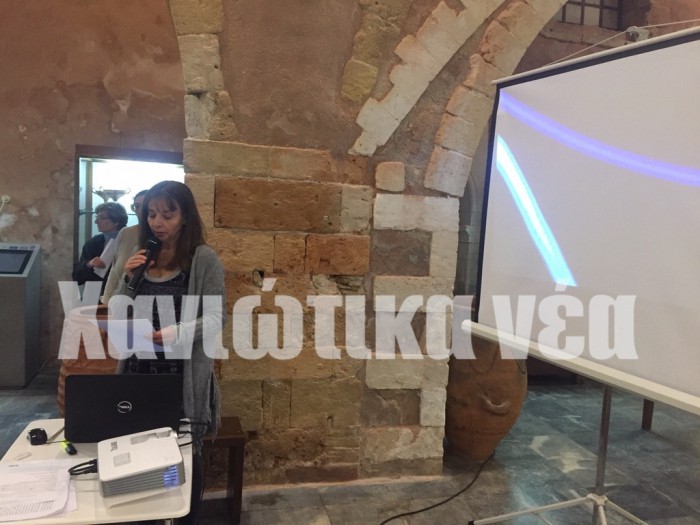 Η προϊσταμένη της Εφορείας Αρχαιοτήτων Χανίων κα Ελένη Παπαδοπούλου