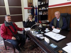 Από τη συνάντηση χθες του αντιπεριφερειάρχη Χανίων Απ. Βουλγαράκη με τη Διεύθυνση Τεχνικών Έργων