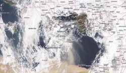 Εικόνα δορυφόρου από την περιοχή της ανατολικής Μεσογείου στις 25/01/2019