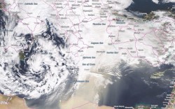 Εικόνα δορυφόρου από την περιοχή της ανατολικής Μεσογείου στις 6/2/2019