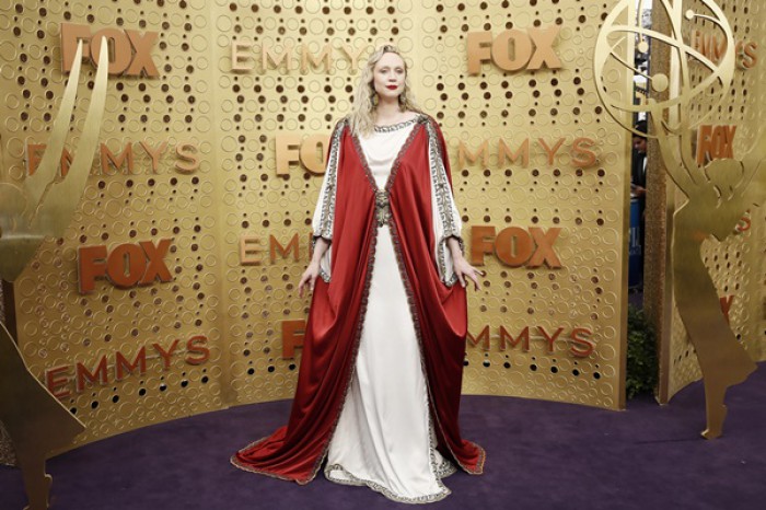 epa07862663 Gwendoline Christie arrives for the 71st annual Primetime Emmy Awards ceremony held at the Microsoft Theater in Los Angeles, California, USA, 22 September 2019. The Primetime Emmys celebrate excellence in national primetime television broadcasting.  EPA/ETIENNE LAURENT