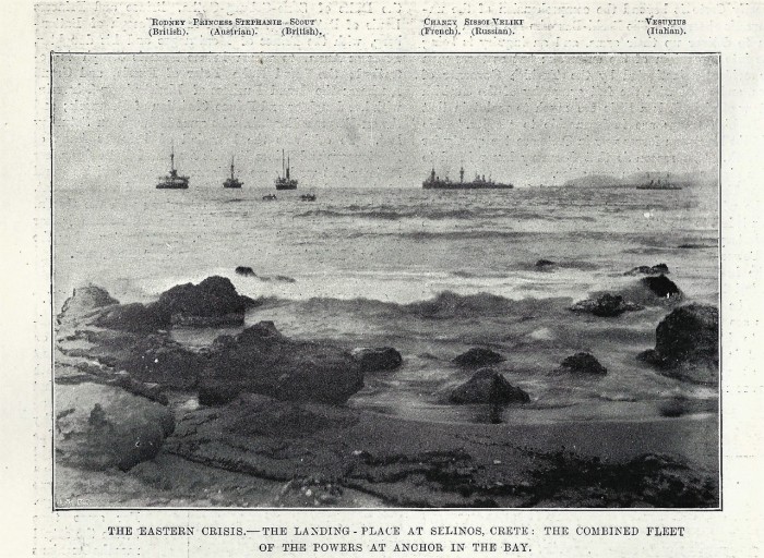 Απρίλιος 1897: Συμμαχικά πλοία ανοιχτά των Χανίων 